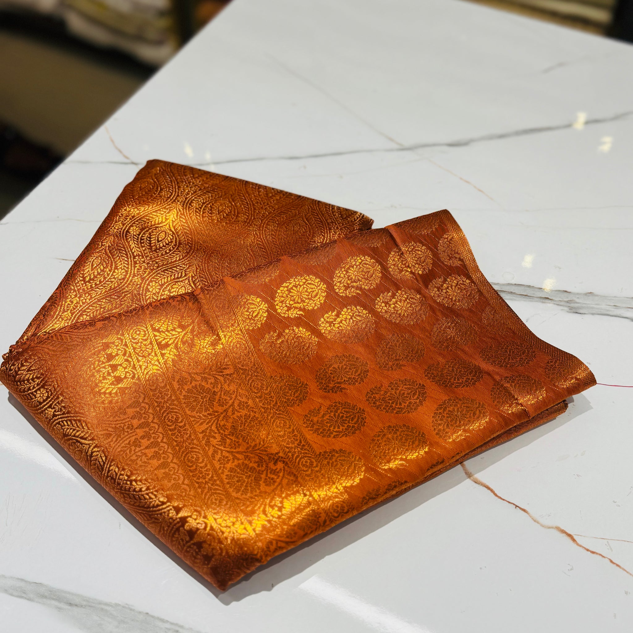 BANARASI SAREE-burned orange