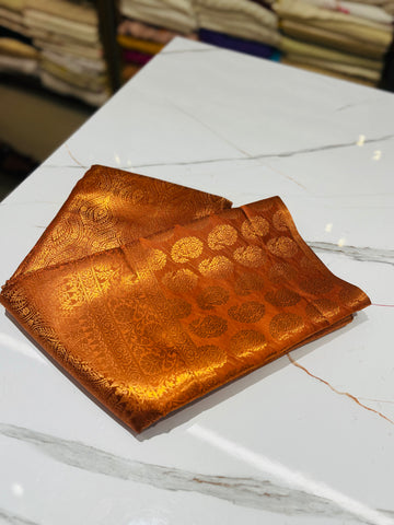 BANARASI SAREE-burned orange