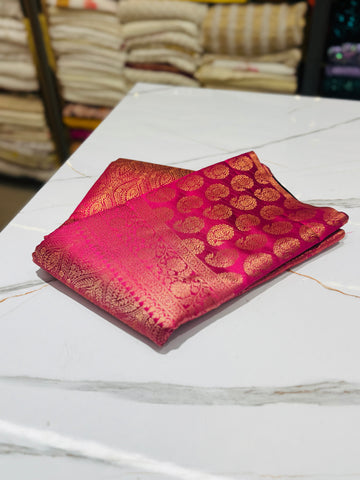 BANARASI SAREE- rani pink