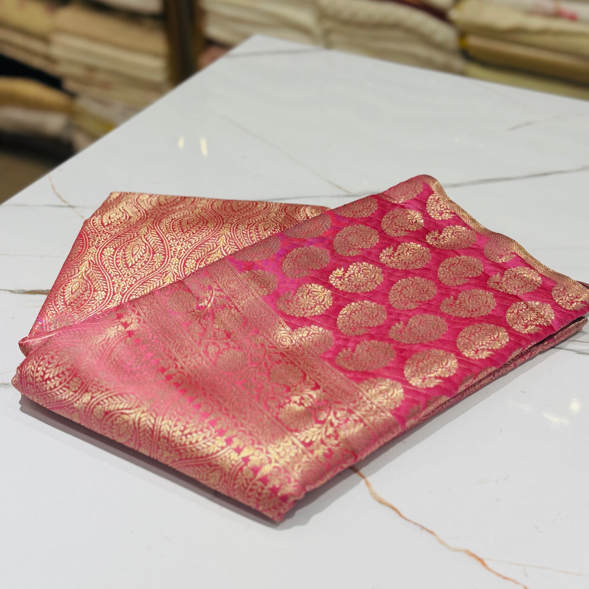 BANARASI SAREE- lotus pink