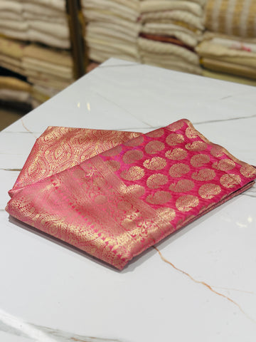 BANARASI SAREE- lotus pink