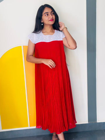 INHOUSE-CHRISTMAS FROCK -RED